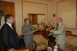 Встреча с Джорджем Блейком в пресс-бюро СВР РФ