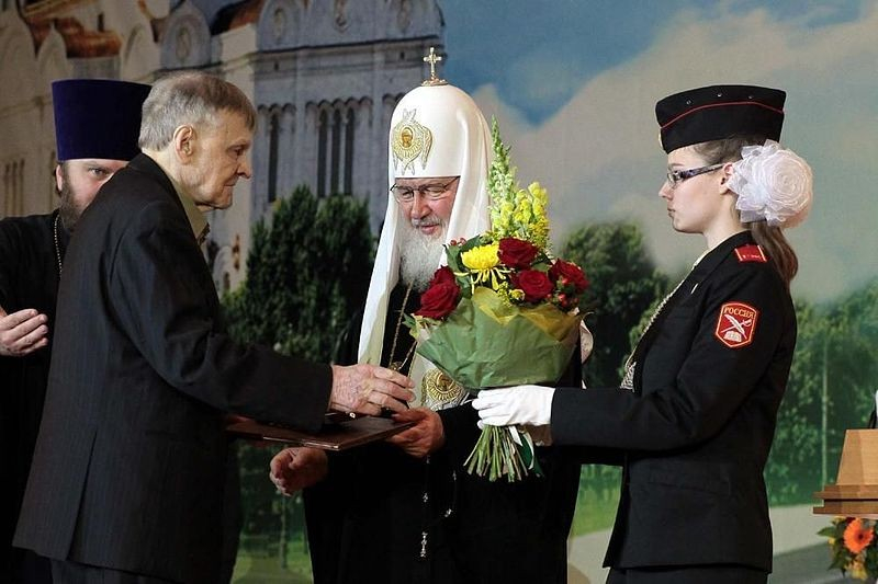 На церемонии вручения Патриаршей литературной премии (2015)