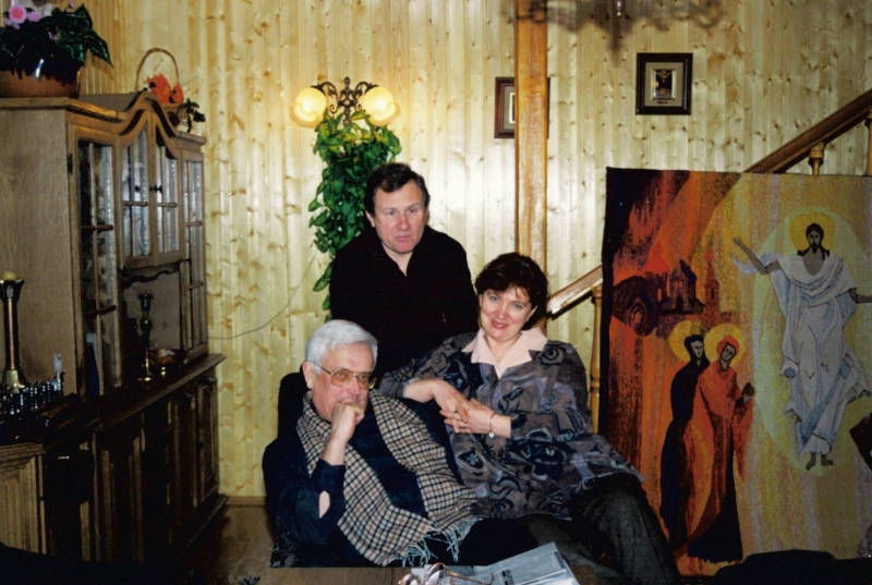 Валентин Юркин с Анатолием и Лилией Негробовыми