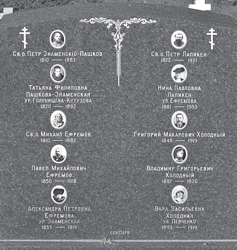 Кенотаф семьи Лапикен-Холодных на Сербском кладбище в Сан-Франциско (США)