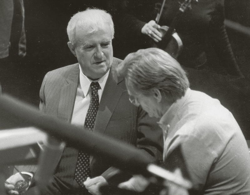 На репетиции. С дирижером Владимиром Федосеевым