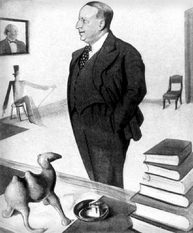 Портрет Шварца работы Н. Акимова