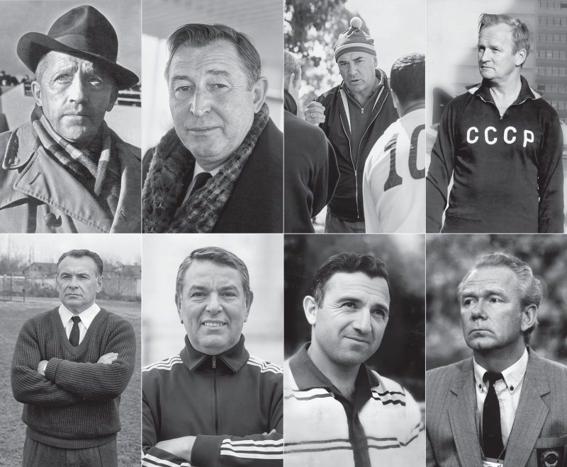 Встречайте: «Тренеры советского футбола»! Борис Аркадьев и Михаил Якушин, Виктор Маслов и Гавриил Качалин, Константин Бесков и Александр Севидов, Никита Симонян и Валерий Лобановский