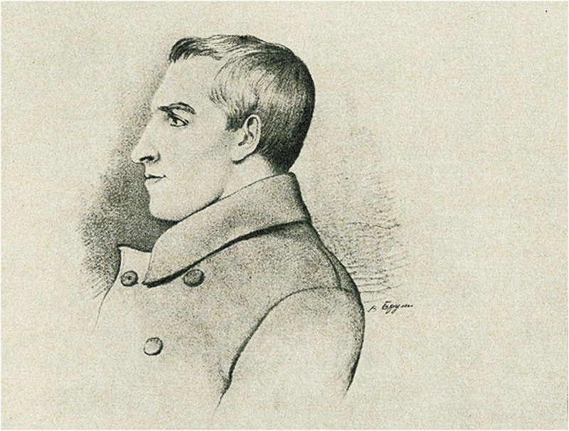 Аполлон Григорьев. Рисунок Фёдора Бруни. 1846 год