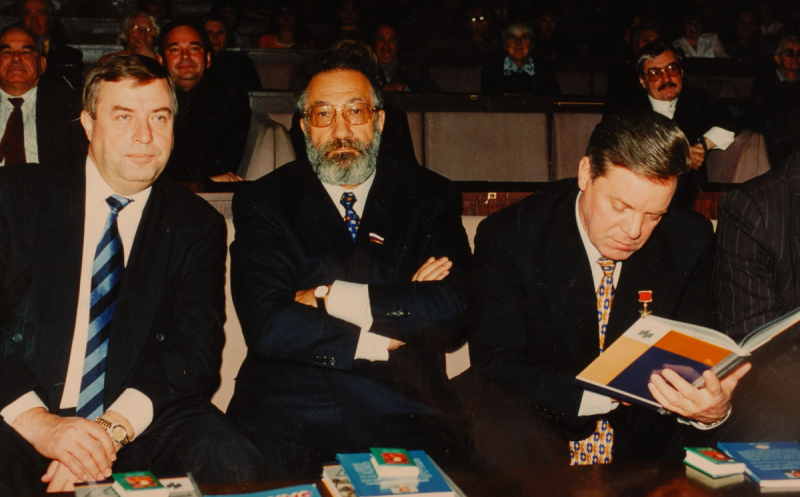 2002 год: с Геннадием Селезневым и Борисом Громовым на праздновании 80-летия издательства «Молодая гвардия»